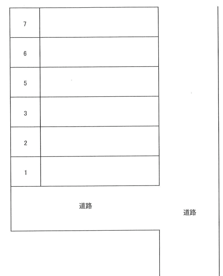 明里駐車場の駐車配置図