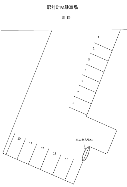 駅前町 M 駐車場の駐車配置図