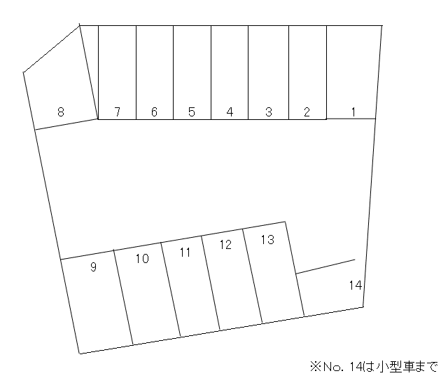 保田窪4丁目森田駐車場の駐車配置図