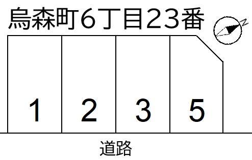 烏森町6丁目23番の駐車配置図