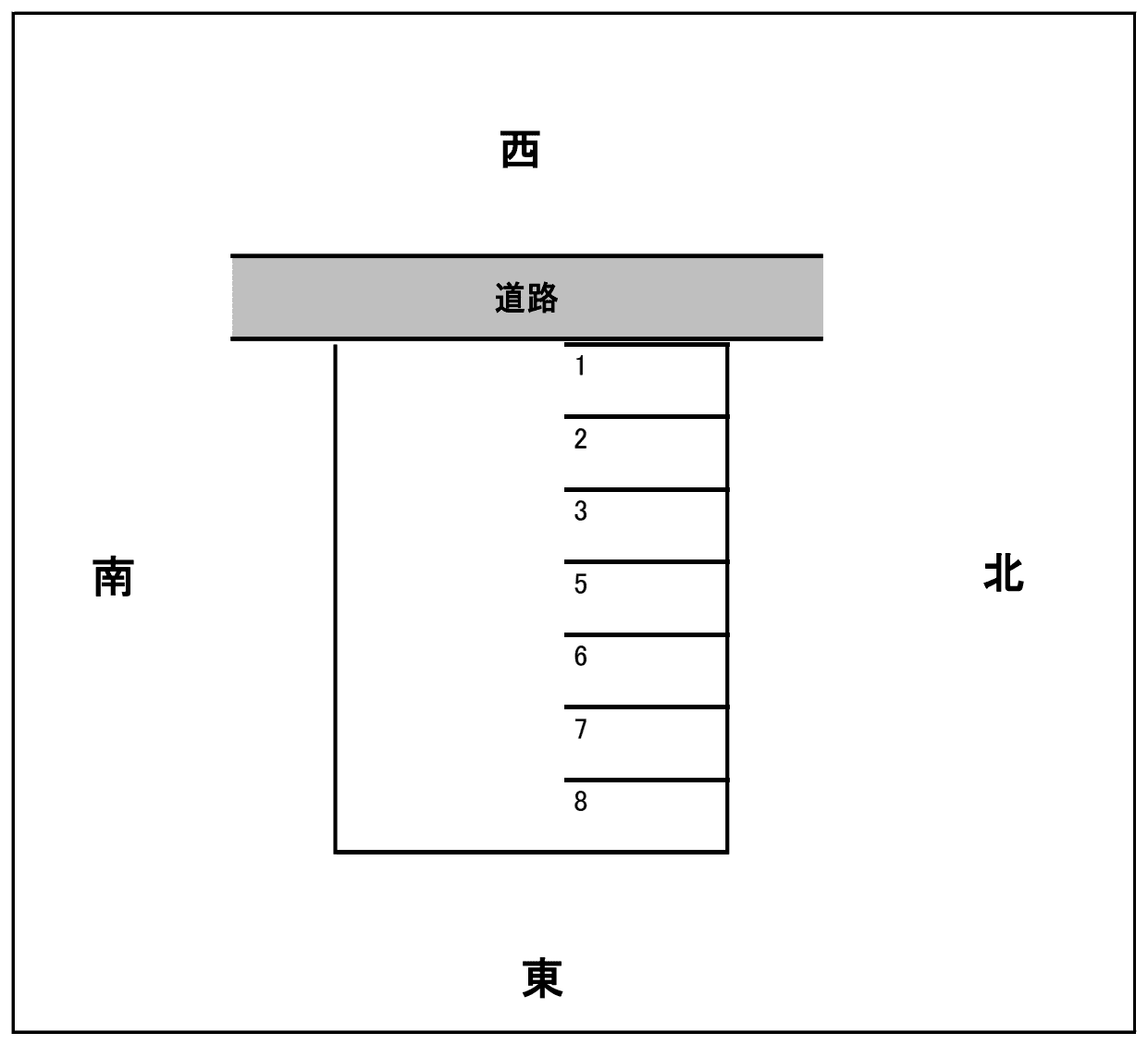 原松1丁目駐車場の駐車配置図