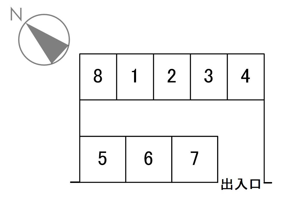 アカツキパーキングの駐車配置図