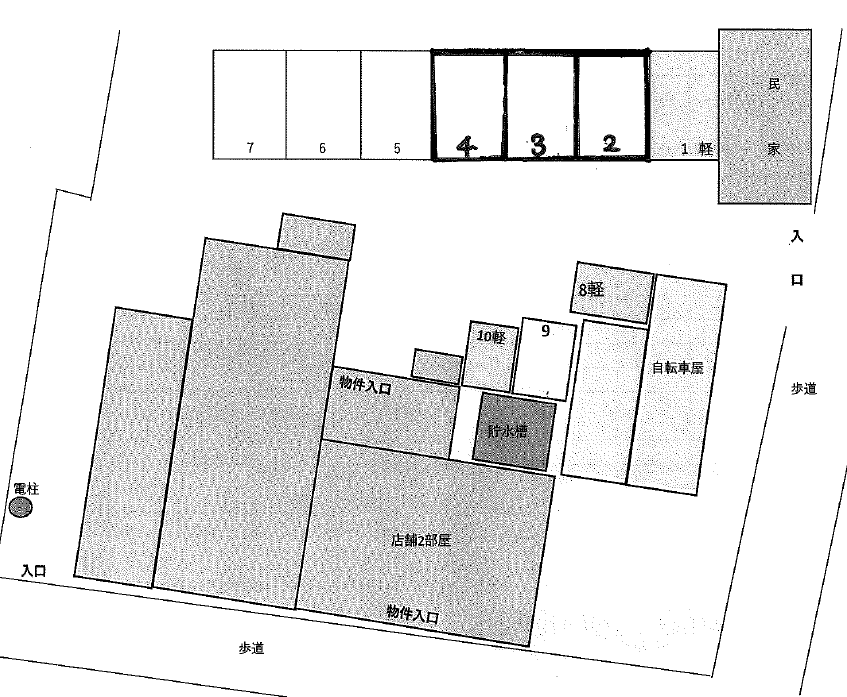 メモリープラザ大博の駐車配置図