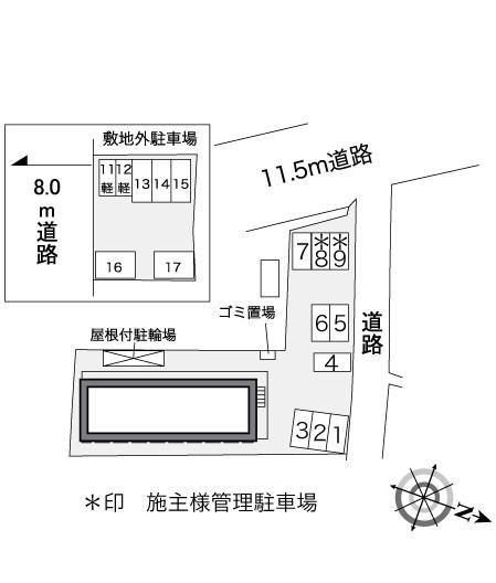 RIVAⅢ(38576)の駐車配置図