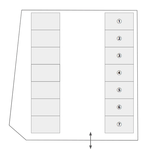 千歳町冨田方駐車場の駐車配置図