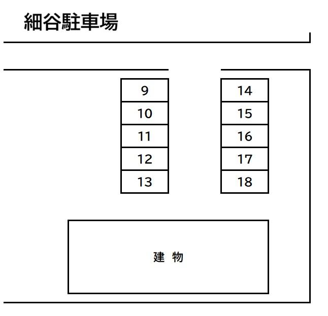 細谷駐車場の駐車配置図