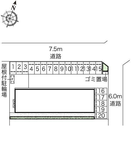 マンダリーヌⅤ(45915)の駐車配置図