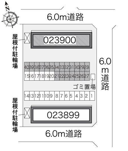 サンハイムⅡ(23900)の駐車配置図