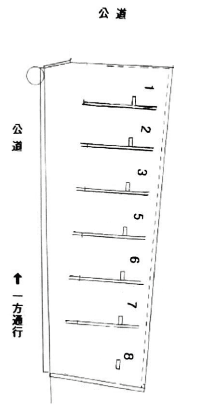 スマイルパーク北野天神49の駐車配置図