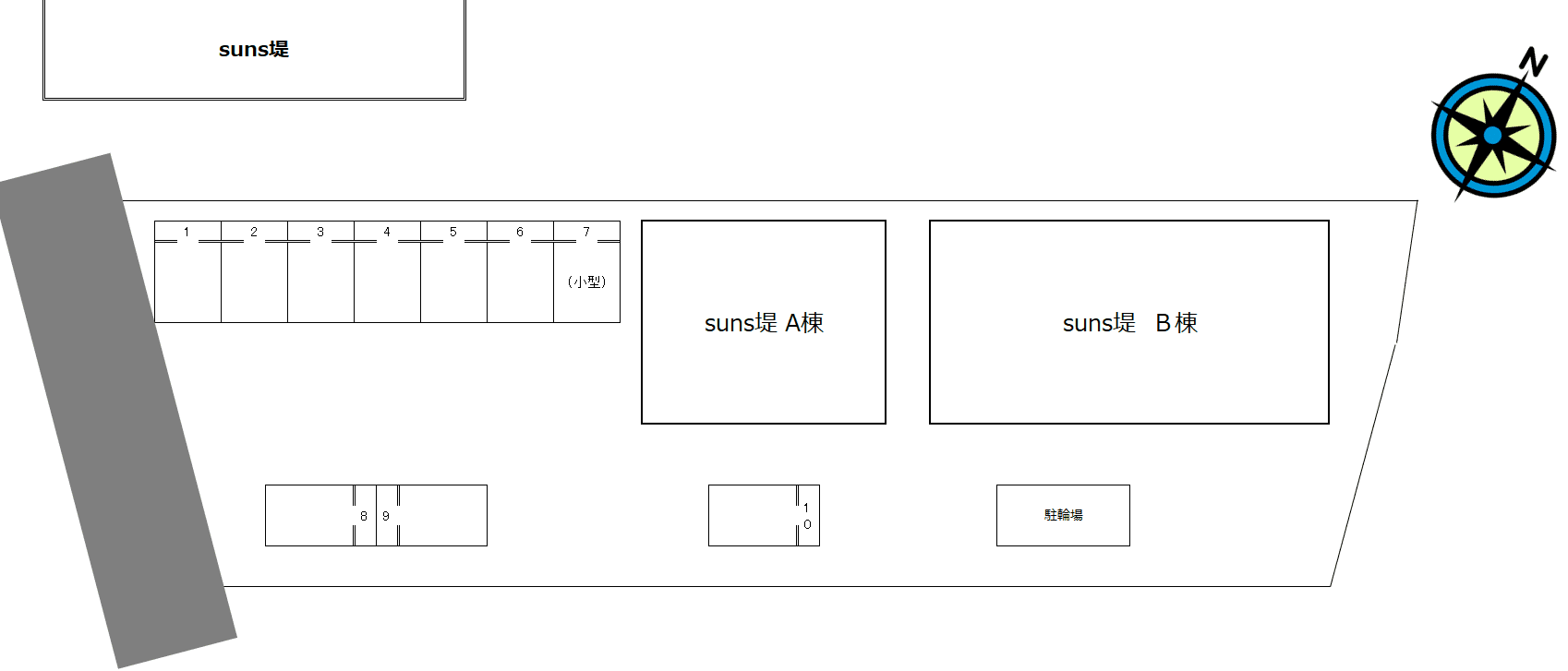 suns堤の駐車配置図
