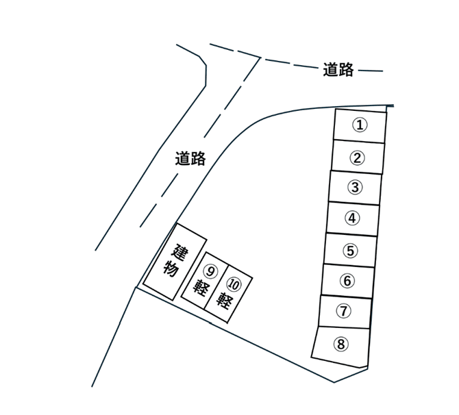 日の出パーキングの駐車配置図