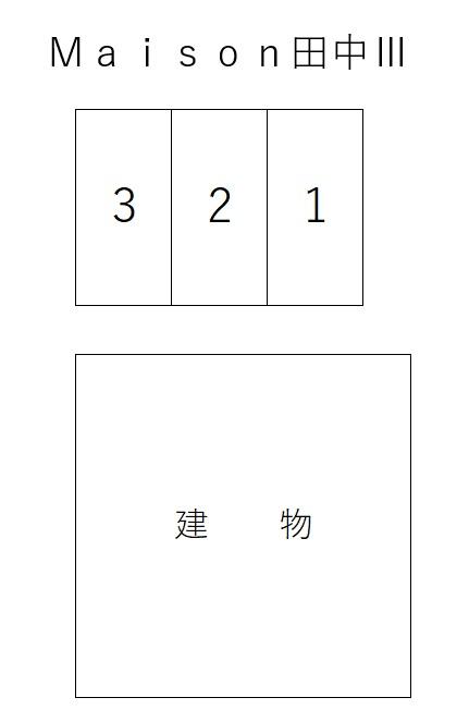 Maison田中Ⅲの駐車配置図