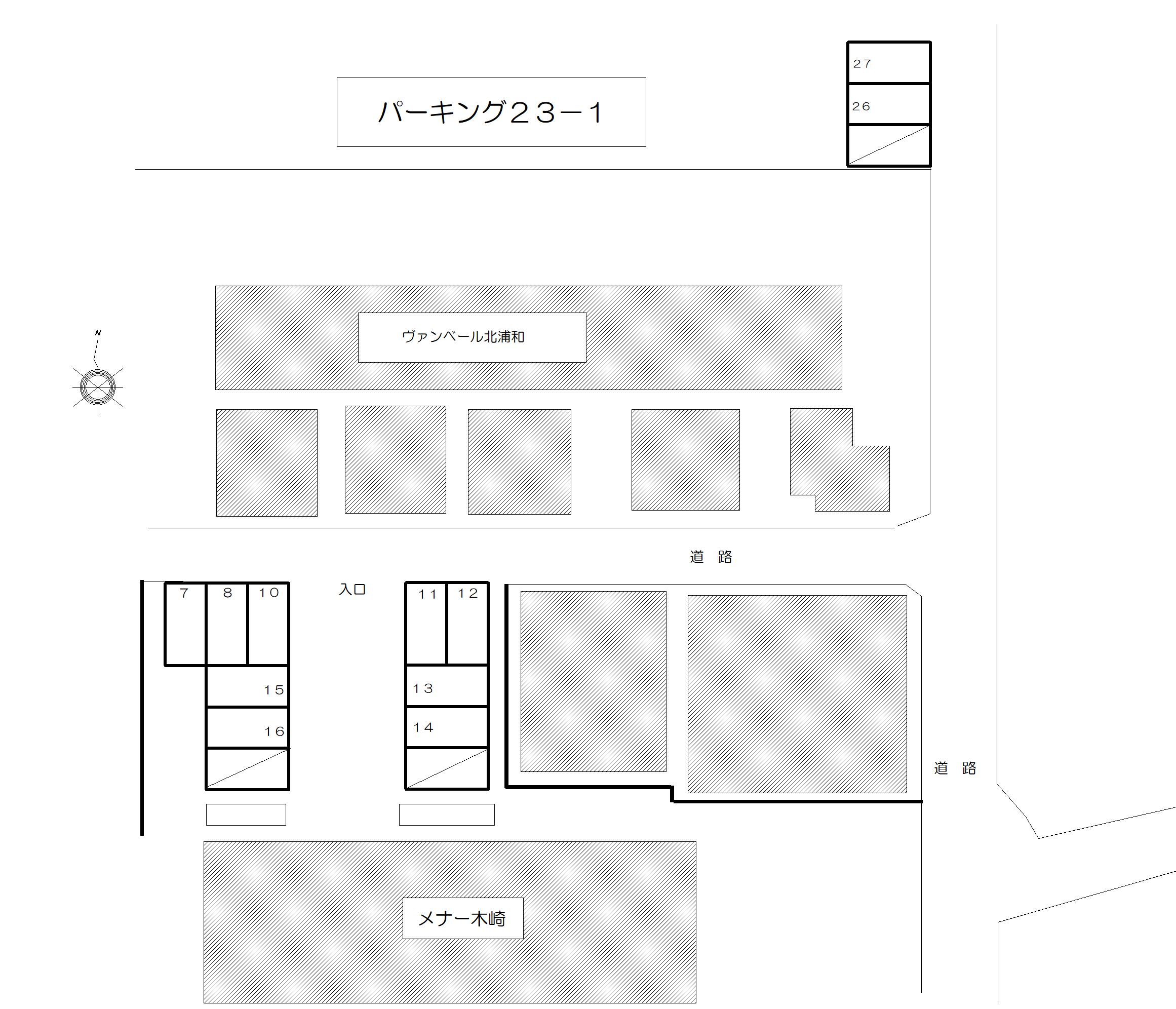 パーキング23-1の駐車配置図