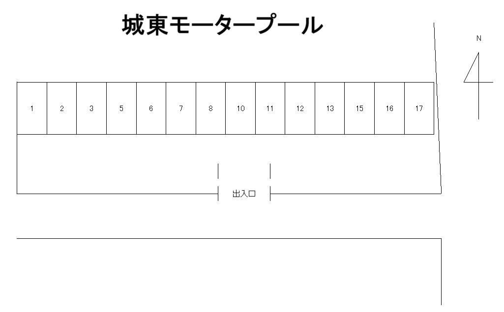 城東モータープールの駐車配置図