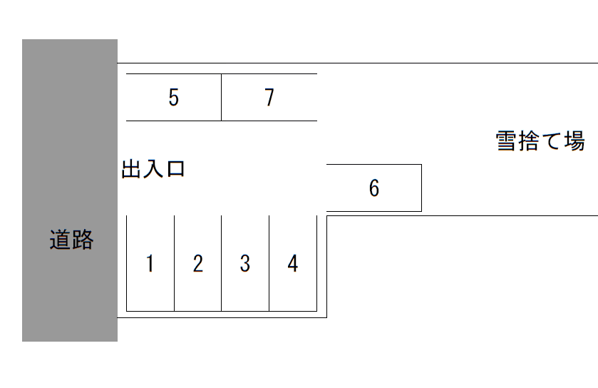 北27条西8丁目パーキングの駐車配置図