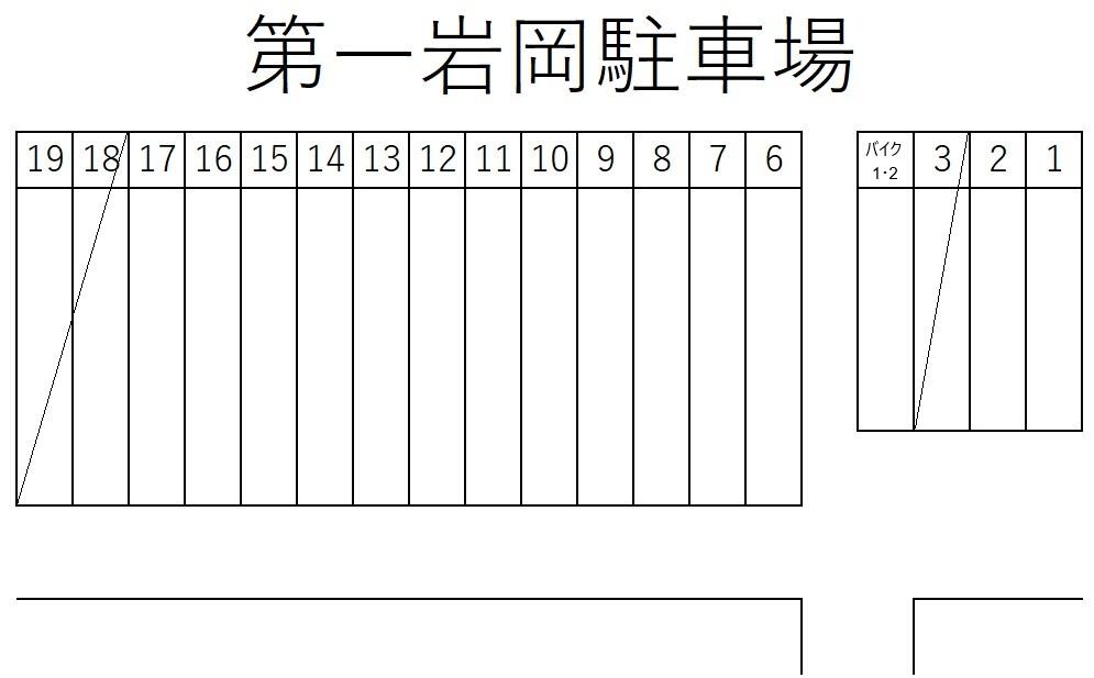 第一岩岡駐車場の駐車配置図