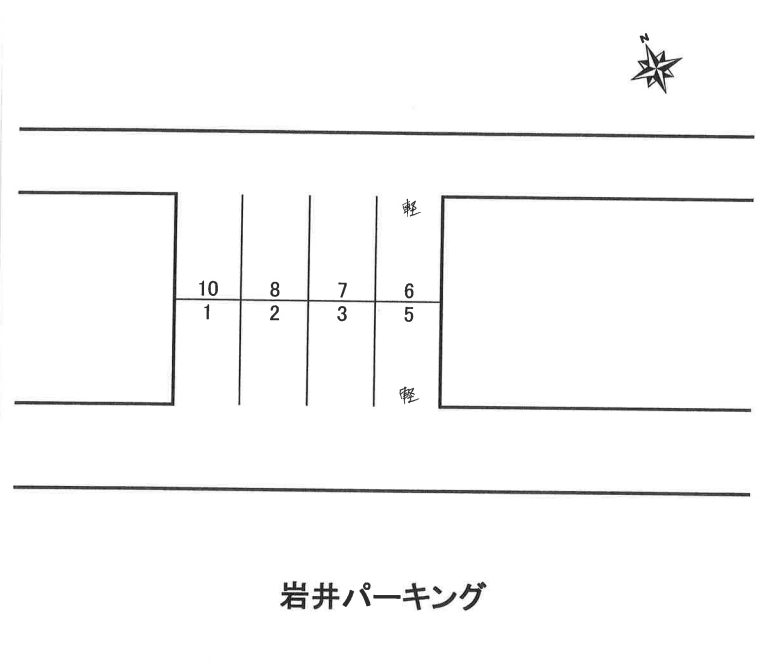 岩井パーキングの駐車配置図