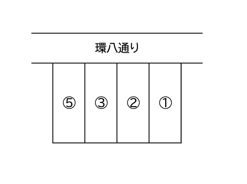 くすのき駐車場の駐車配置図