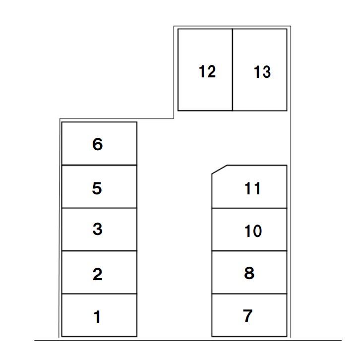 北浜駐車場の駐車配置図