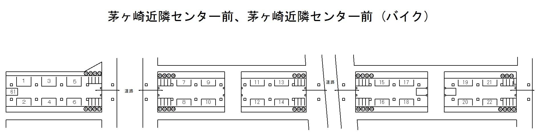 【TD】茅ケ崎近隣センター前駐車場の駐車配置図