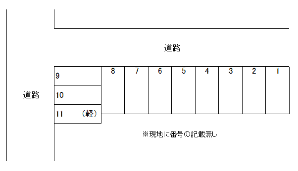 船場町下浅井パーキングの駐車配置図