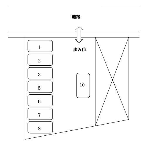 田中町49-8駐車場の駐車配置図