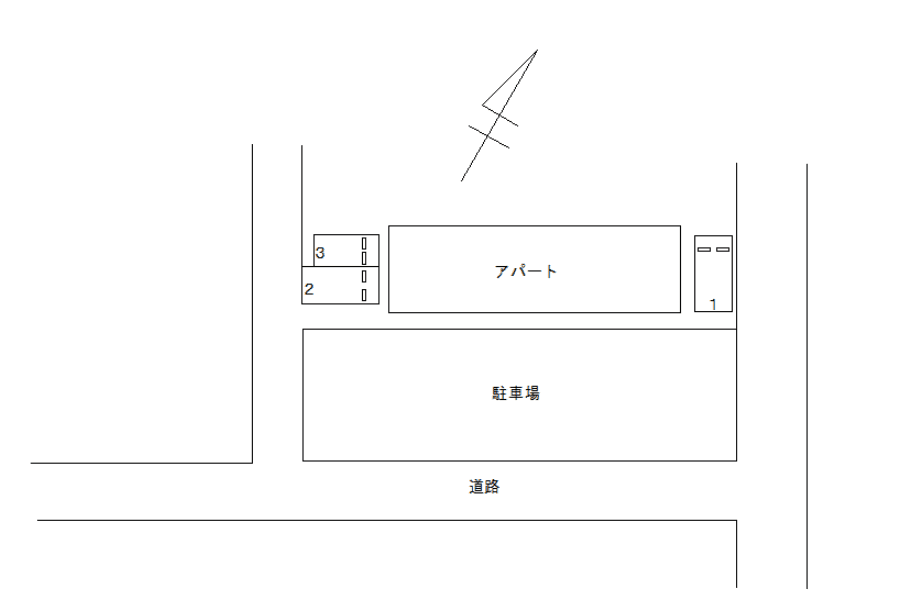 FKハナミズキ駐車場の駐車配置図