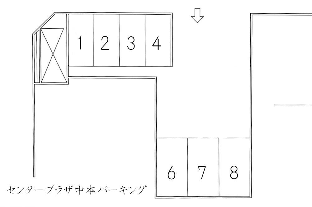センタープラザ中本パーキングの駐車配置図