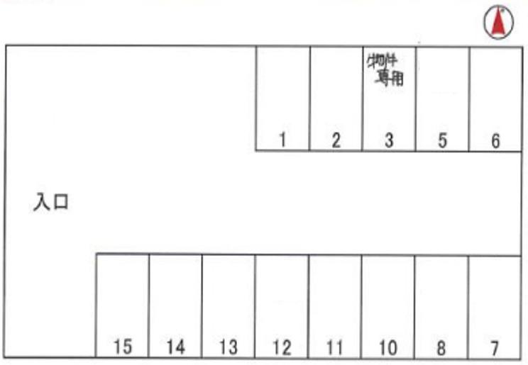 本郷パーキングの駐車配置図