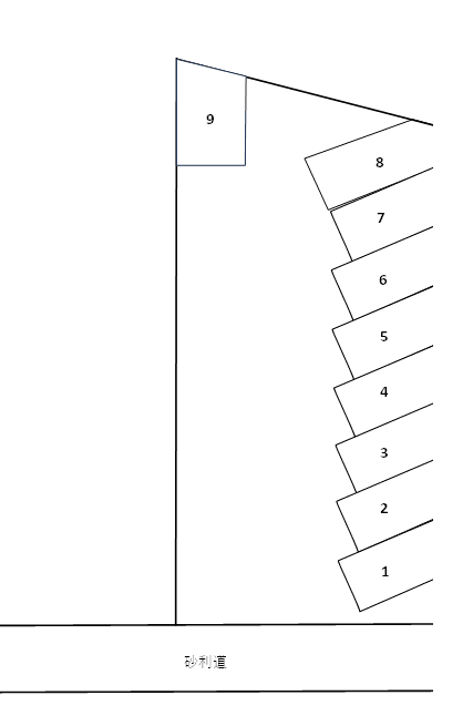 タキテック駐車場の駐車配置図