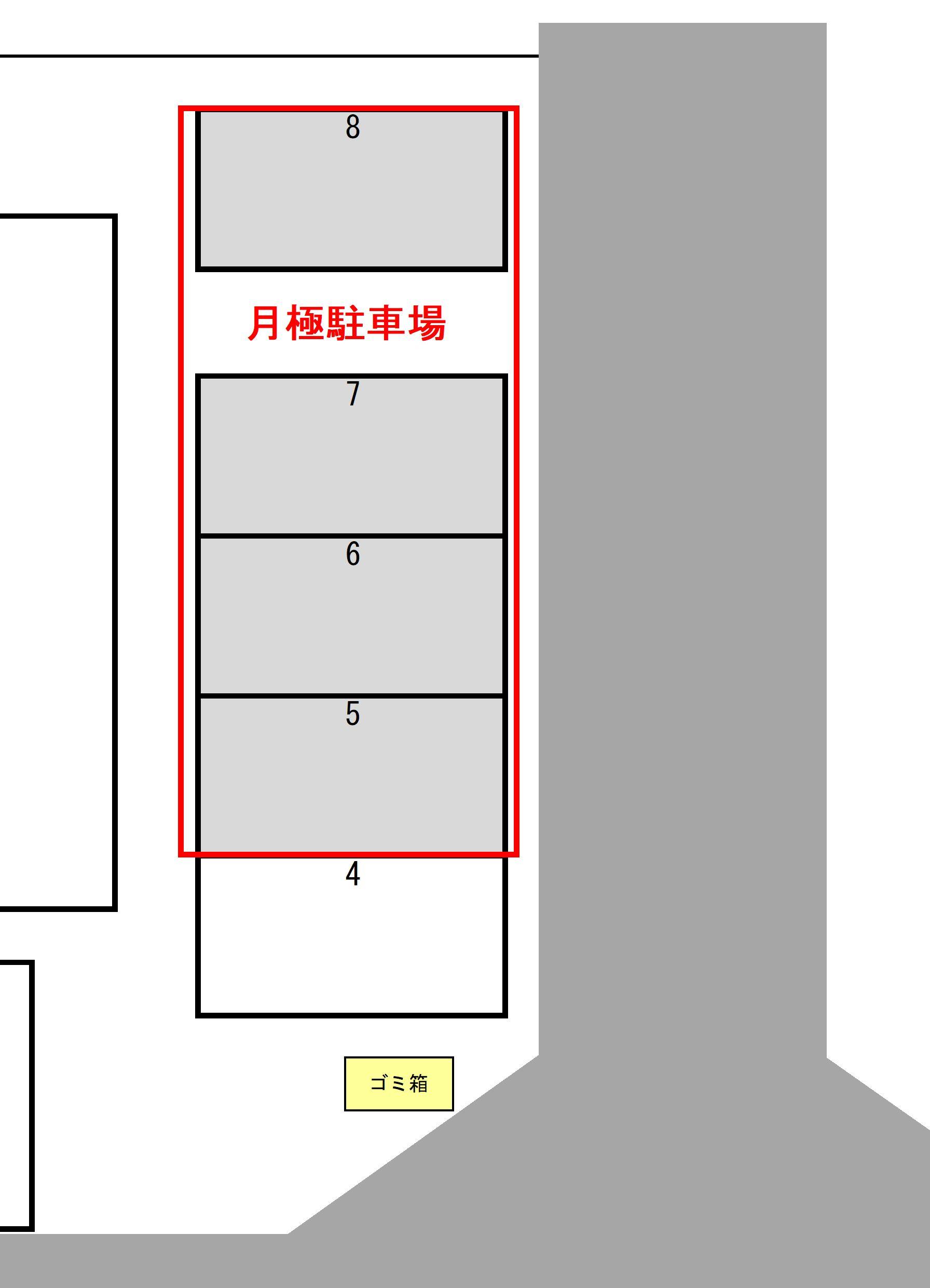 ヴィラモナリエ月極駐車場の駐車配置図