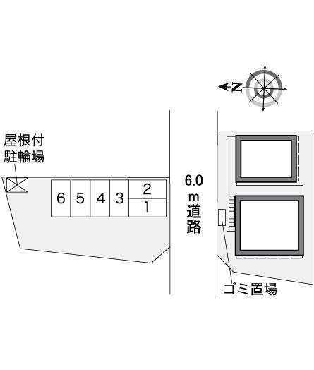 グランドゥール蘇我(36354) 敷地外駐車場の駐車配置図