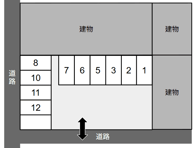 平芝町2丁目駐車場の駐車配置図
