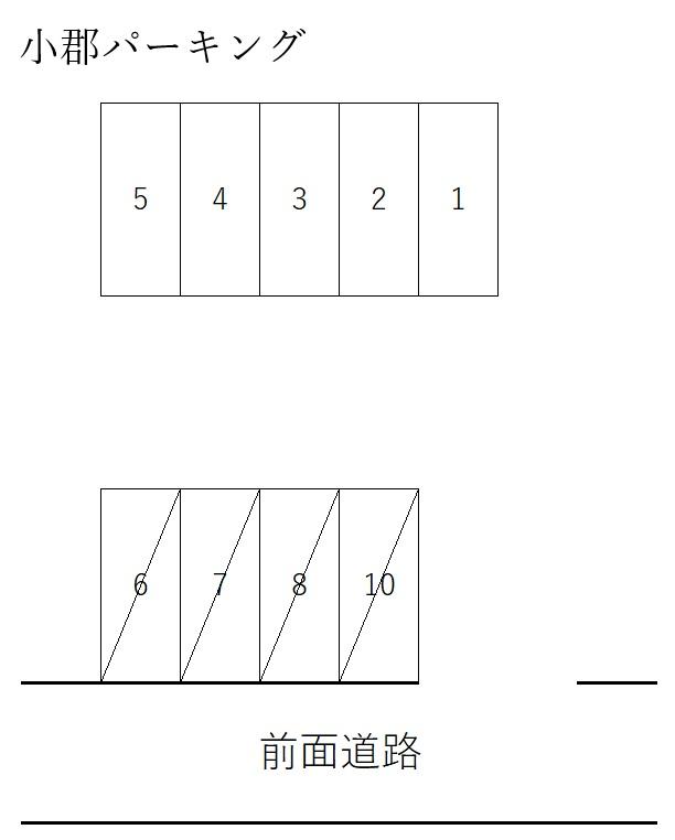 小郡パーキングの駐車配置図