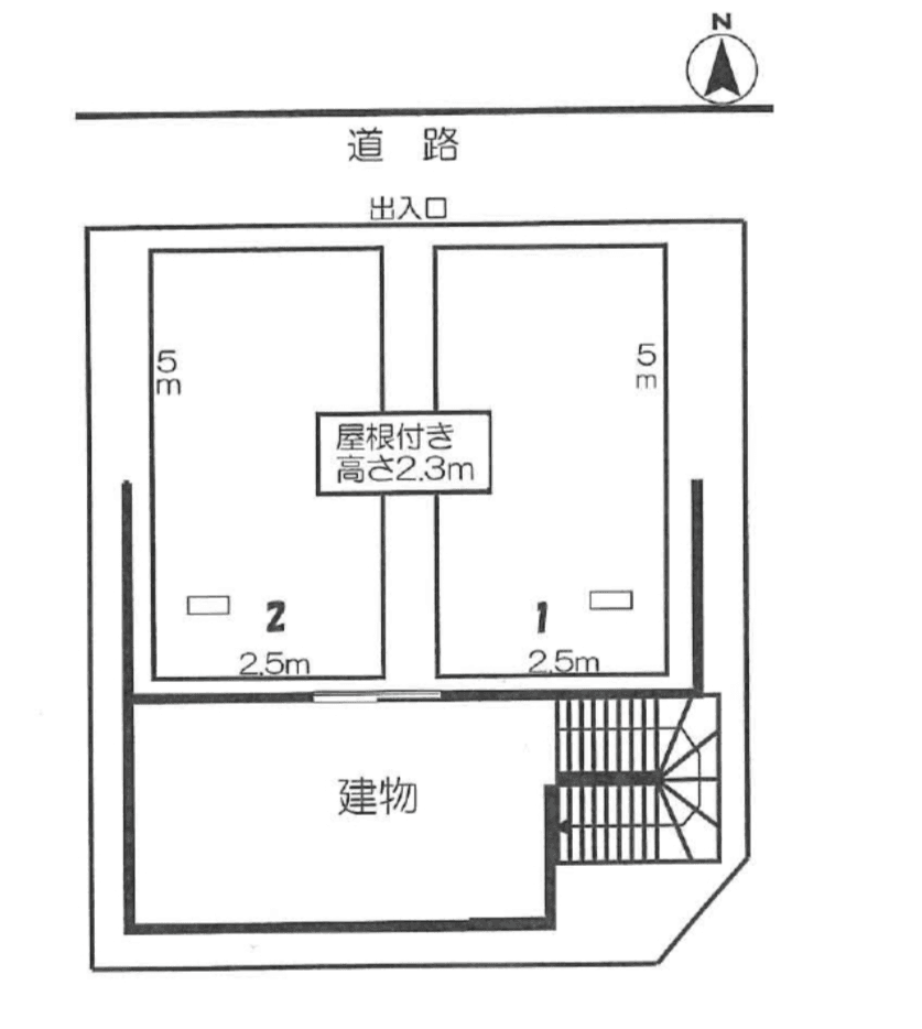 晴見町3丁目駐車場の駐車配置図