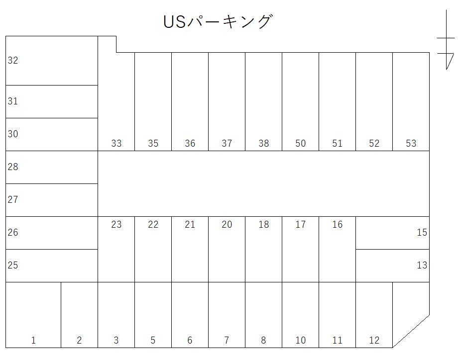 USパーキングの駐車配置図