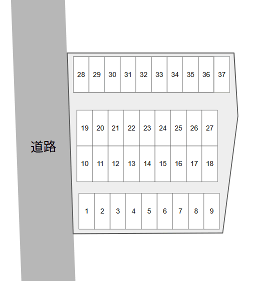 スマイルパーク54号の駐車配置図
