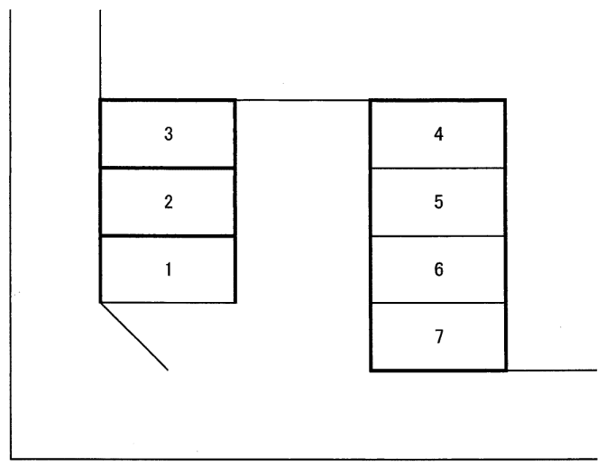 赤司駐車場の駐車配置図