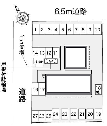 プレジール天神(35301)の駐車配置図