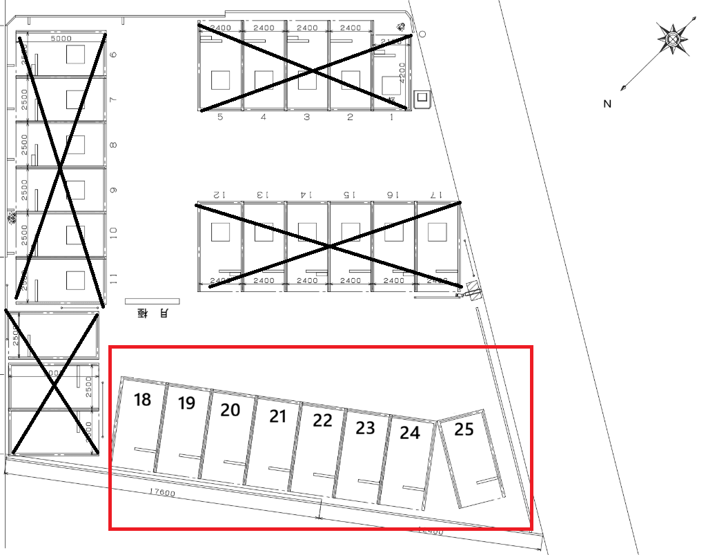 パーキングプレイス堺東山第1の駐車配置図