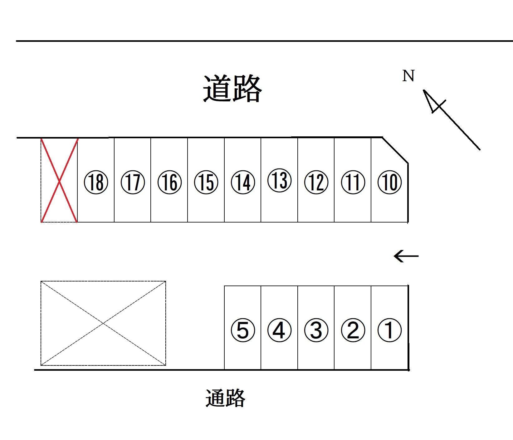 佐藤パーキングの駐車配置図