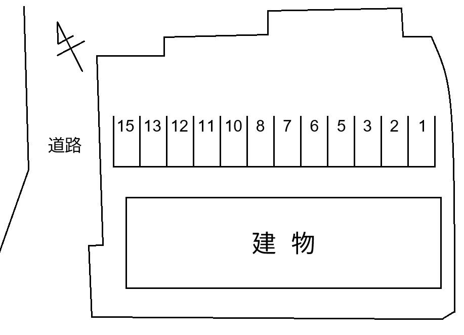 メゾネットスクエア雫 Ⅰの駐車配置図