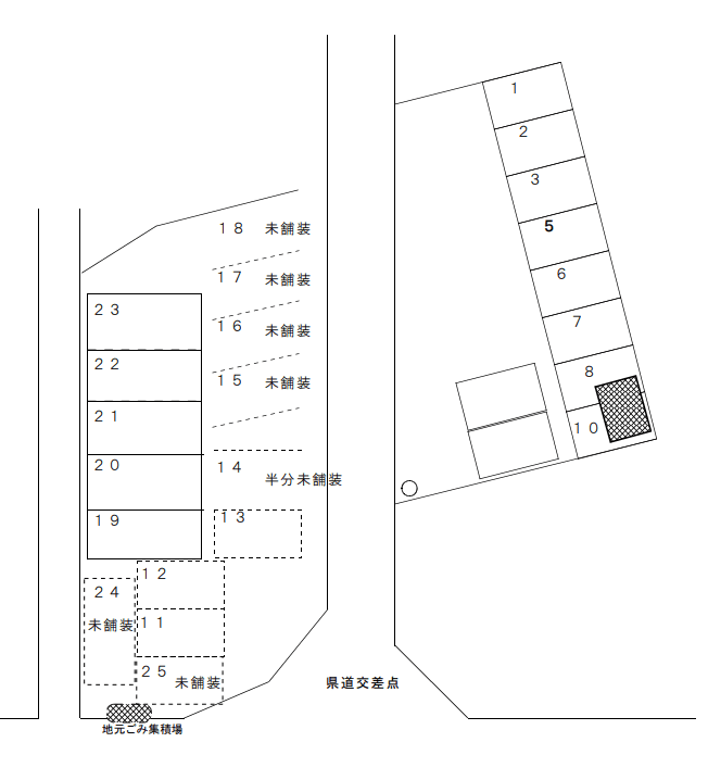 渡部博道駐車場の駐車配置図