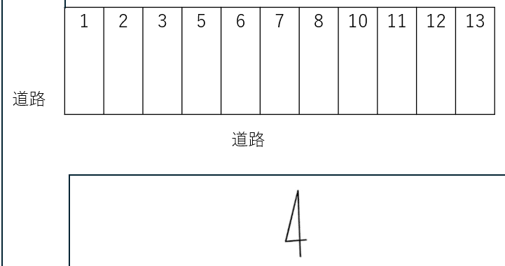 中区-74の駐車配置図