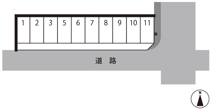 室町駐車場の駐車配置図
