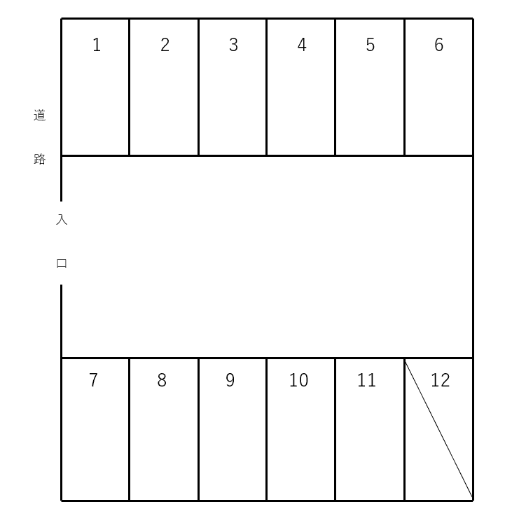 ひばりが丘米山駐車場の駐車配置図