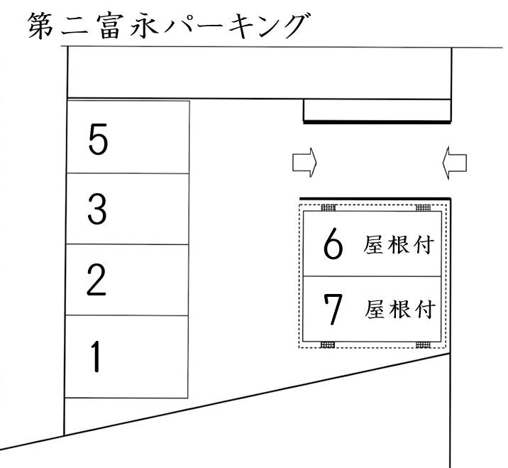 第2富永パーキングの駐車配置図