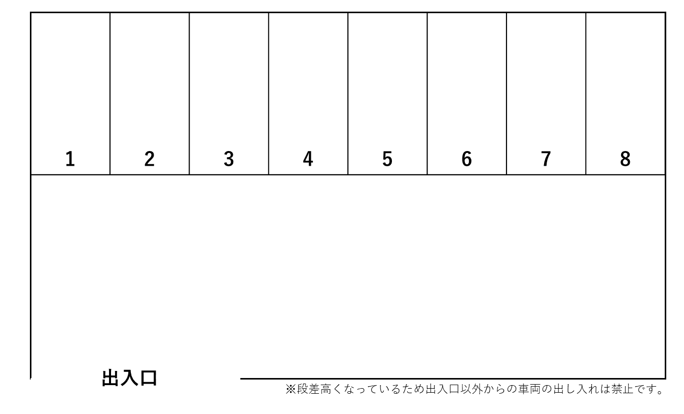 桃山町5丁目94駐車場の駐車配置図