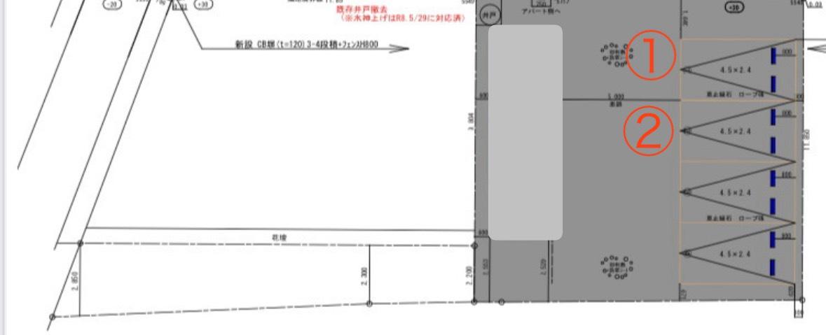 二本木4丁目駐車場の駐車配置図
