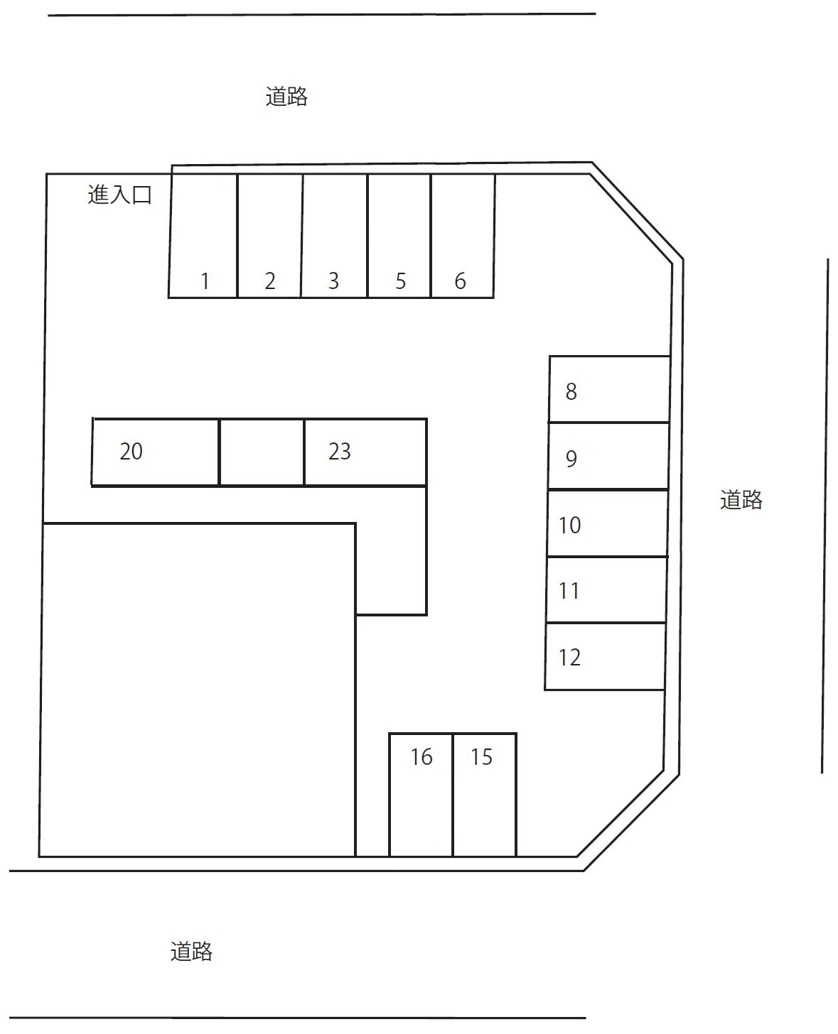 竹内駐車場の駐車配置図